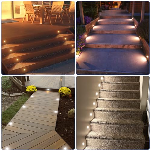 Recessed LED Deck Light Kits with Remote Control φ42mm 10 Pack (10 Count)