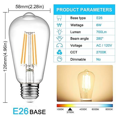 Vintage LED Edison Bulbs (8 Count)
