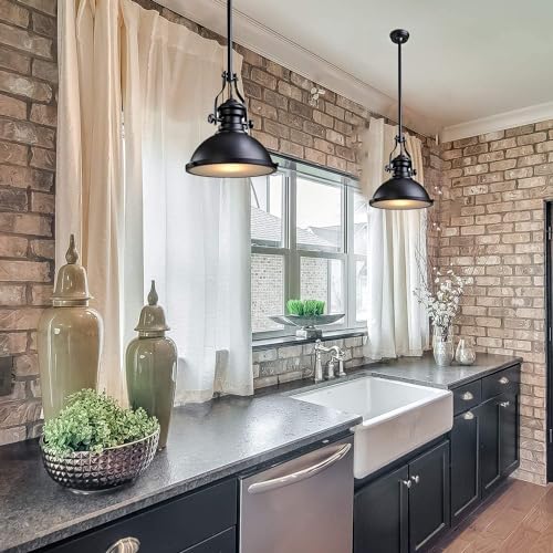 12 Inch Industrial Pendant Lights with Diffuser (3 Count)