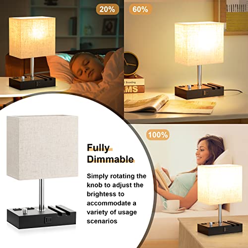 Beige Bedside Table Lamps Set of 2 (2 Count)