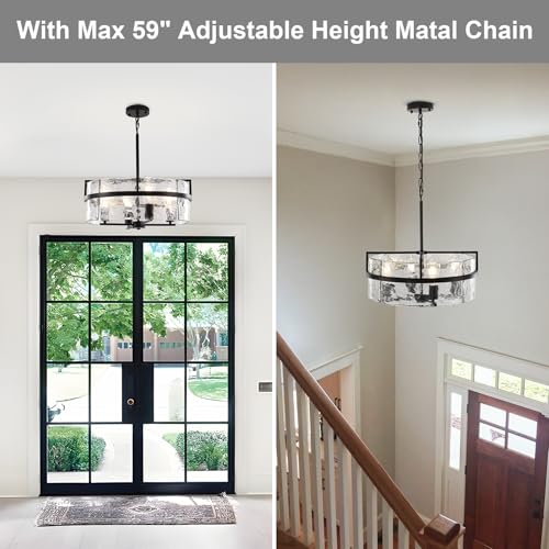 Black Drum Chandelier