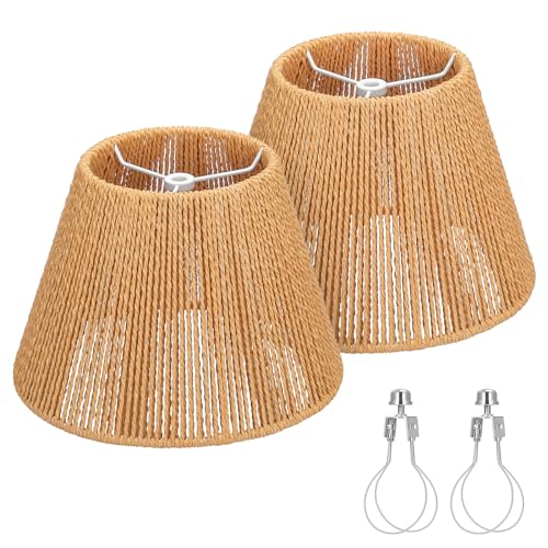 Small Rattan Lamp Shades Set of 2 (2 Count)