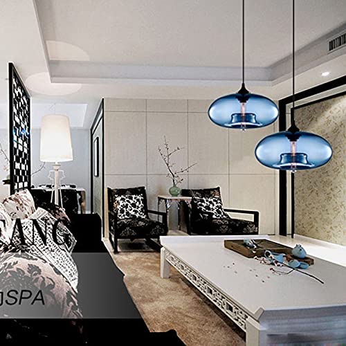 Industrial Pendant Light Shade of Onion Vintage Chandelier E26 Pendant Lighting for Kitchen Island Colorful Glass Cage