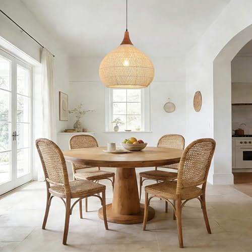 20" Large Rattan Pendant Light