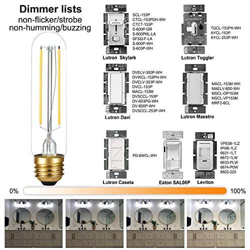 Dimmable T10 E26 LED Bulb (6 Count)