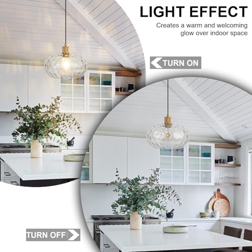 Glass Pendant Lights Kitchen Island 12 Inch Adjustable Pendant Light Fixtures with Hand