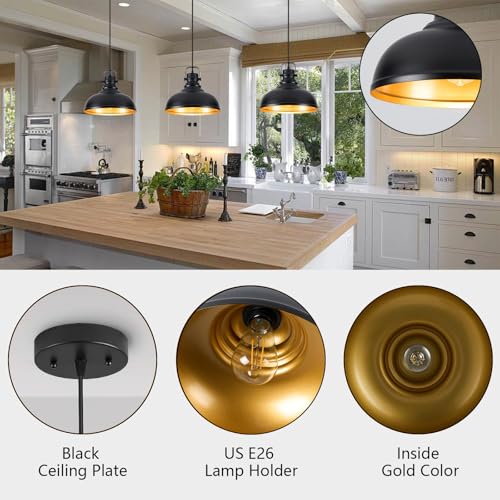12 Inch Farmhouse Pendant Lights Kitchen Island (2 Count)