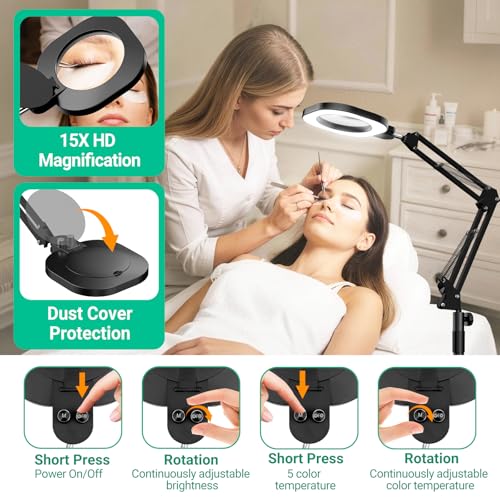 15X Real Glass Magnifying Lamp