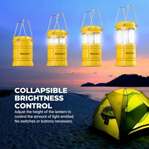 2 Pack Battery Powered LED Lanterns with Batteries for Each Lantern (2 Count)