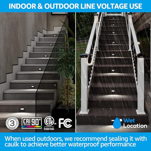 12 Pack 5CCT 120V LED Step Lights (12 Count)