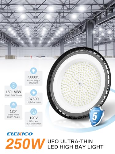 250W High Bay LED Shop Light 30000LM Industrial Grade 100V