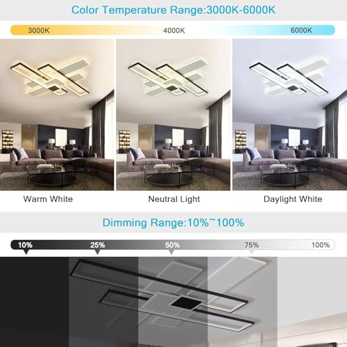 Large Geometric LED Flush Mount Ceiling Light