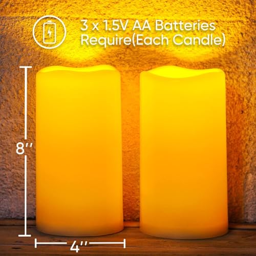 4x8 Waterproof Flameless Candles