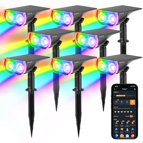 Smart Solar Spot Lights Outdoor SL5C (8 Count)