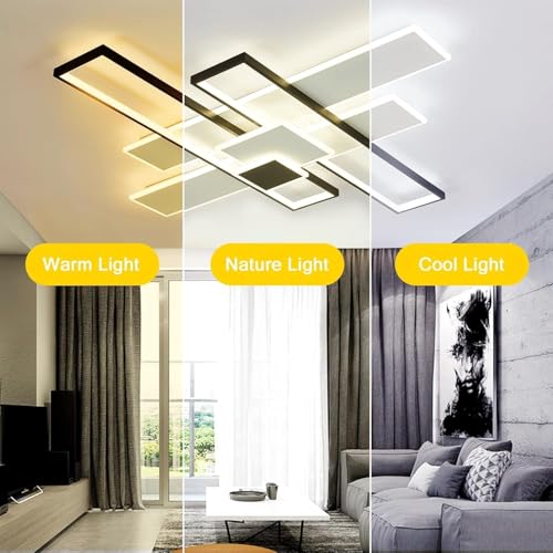 Large Geometric LED Flush Mount Ceiling Light