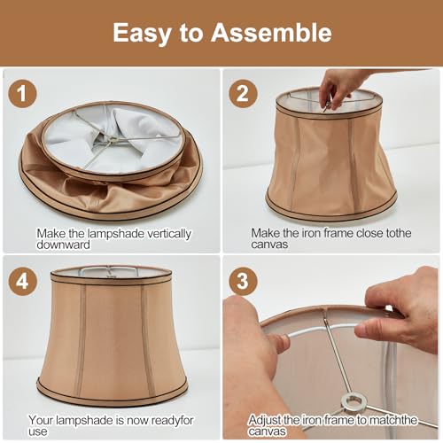 Brown Drum Lampshades Set of 2 With Royal Design (2 Count)