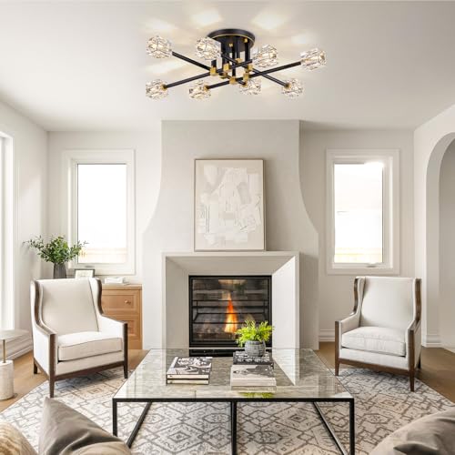 Modern Crystal Ceiling Light Fixture