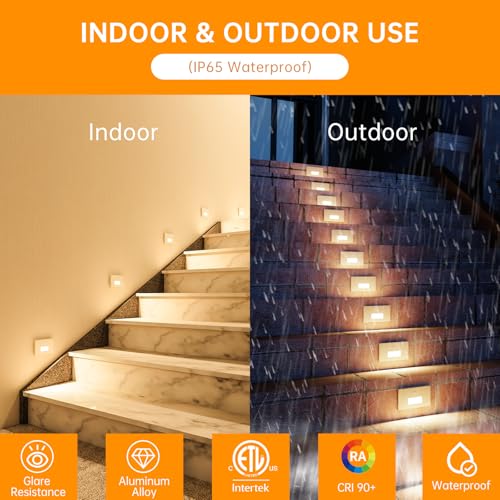 12 Pack 120V LED Step Lights Indoor Motion Sensor (12 Count)