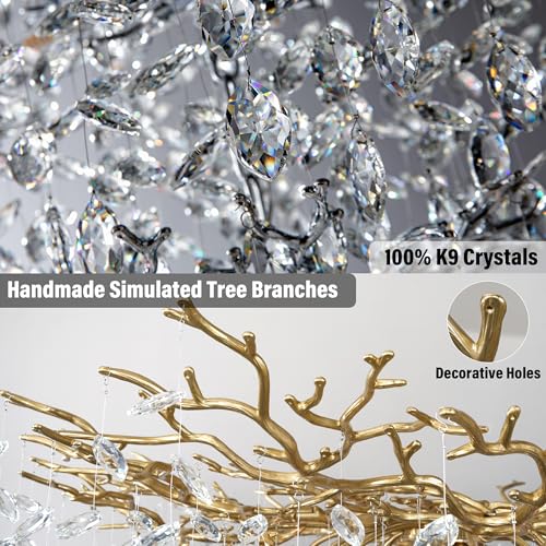 71" Modern Crystal Chandelier