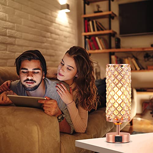 Pink Crystal Table Lamp