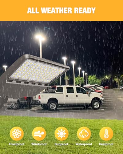 LED Parking Lot Light 200W 28000LM 5000K (3 Count)