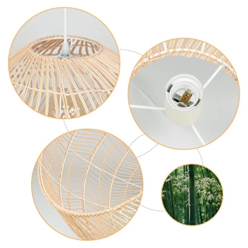 1 Light Rattan Woven Pendant Light Shades