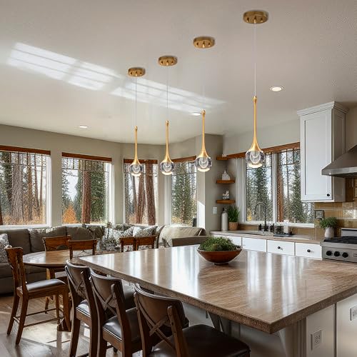 Gold Pendant Lights Kitchen Island (2 Count)