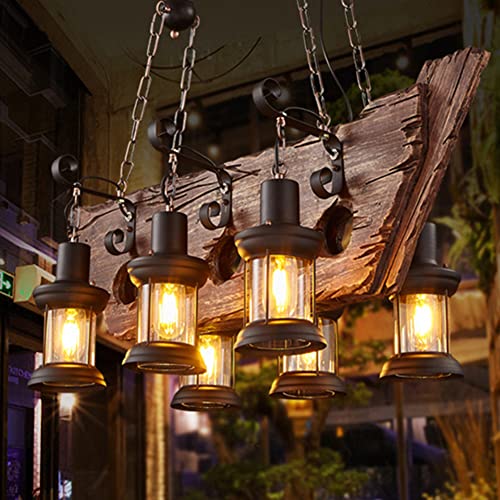 Industrial Wooden Pendant Light