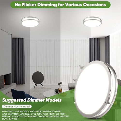 2 Pack 12 Inch Flush Mount LED Ceiling Lights (2 Count)