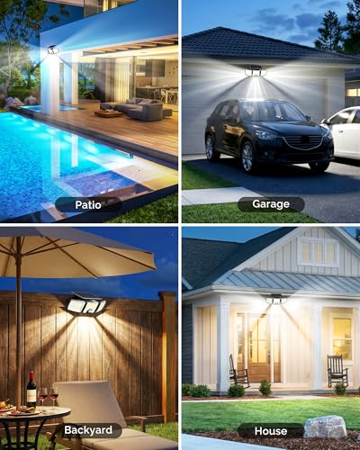 1 Pack Solar Flood Outdoor Lights with Motion Sensor 3 Modes