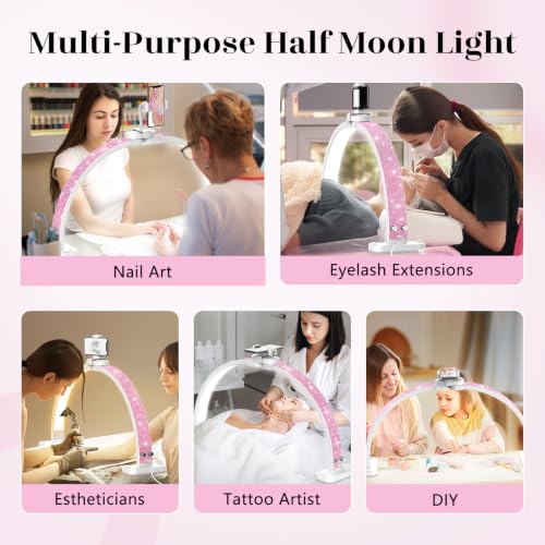 Half Moon Light for Nail Desk