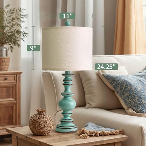 24" Farmhouse Table Lamps Set of 2
