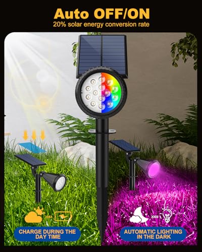 Solar Spot Lights Outdoor Color Changing (4 Count)