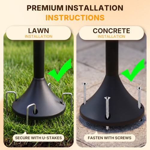 3 Head Solar Lamp Post Light