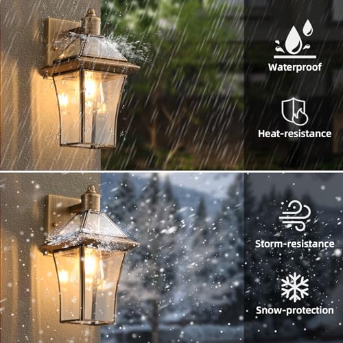 Brass Exterior Sconces (2 Count)