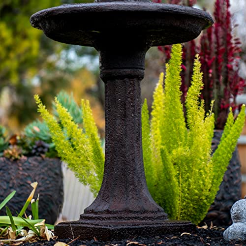 28" Solar Outdoor Bird Bath Water Fountain with Pump