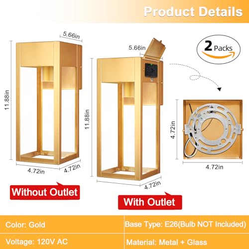 Porch Lights with GFCI Outlet