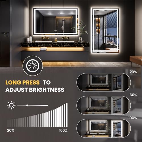 60"X32" LED Bathroom Mirror with Lights