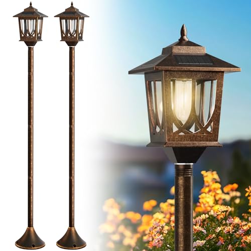 63" Solar Lamp Post Light 2 Pack (2 Count)