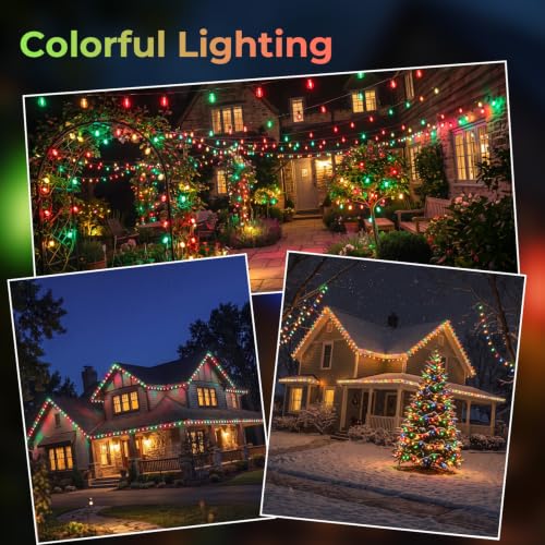 S14 Red and Green Christmas Bulbs for Outdoor Lights (15 Count)