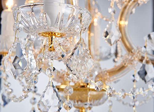 Saint Mossi 4 Light Crystal Maria Theresa Gold Chandelier Light Fixture