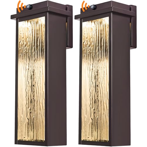 20" Extra Large Dusk to Dawn Oil Rubbed Bronze Outdoor Sconces (2 Count)