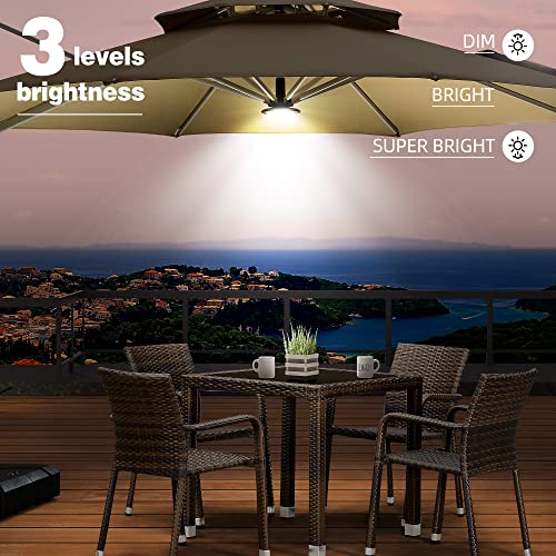 Patio Umbrella Light for Purple Leaf Cantilever Umbrella