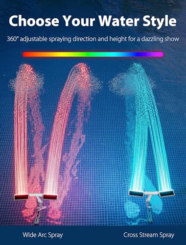 Solar Pool Fountain with Lights for Above Ground & Inground
