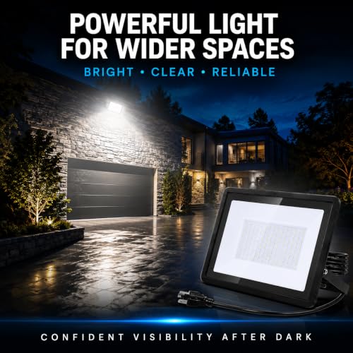 250W 2 Pack LED Flood Lights Outdoor (4 Count)