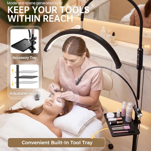 Half Moon Light for Esthetician with Nail UV Lamp