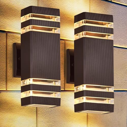 Modern Outdoor Wall Lights 2 Pack (2 Count)