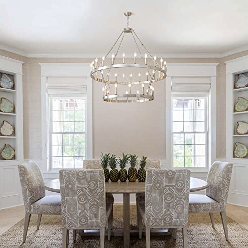 48 Inch Silver Chandelier 36
