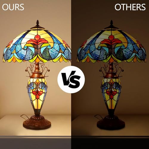 24" Tiffany Style Stained Glass Table Lamp