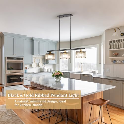 Pendant Lights Kitchen Island Black and Gold